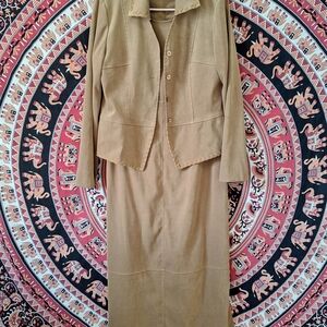 Vintage Sag Harbor Classic Formal Careerwear Two-Piece Maxi Dress And Blazer Set